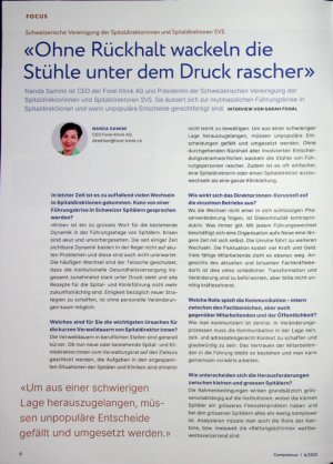 Vorschauseite 1: «Ohne Rückhalt wackeln die Stühle unter dem Druck rascher»