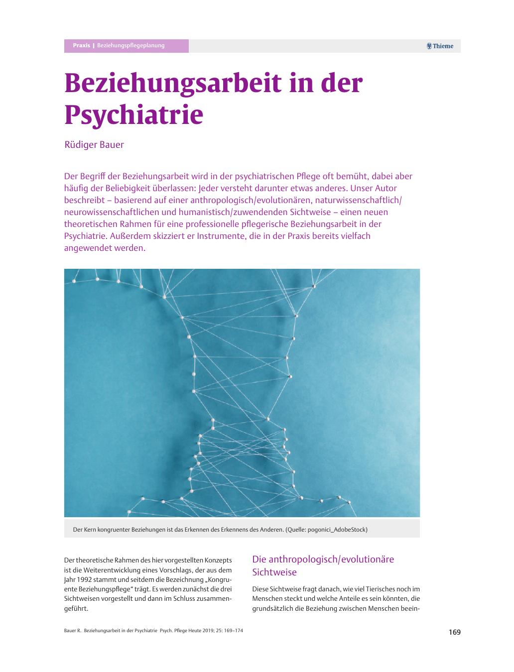 Vorschauseite 1: Beziehungsarbeit in der Psychiatrie