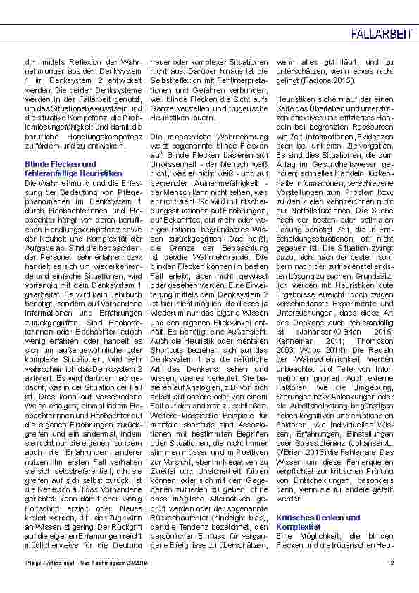 Vorschauseite 2: Fallarbeit in der Pflege - Denken in zwei Systemen