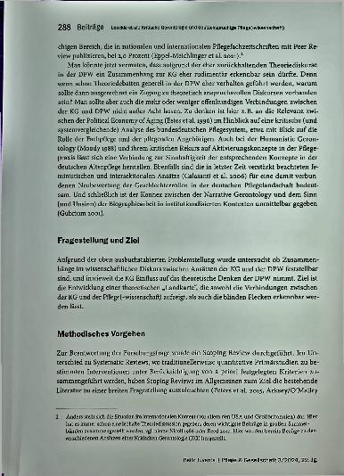 Vorschauseite 3: Kritische Gerontologie und deutschsprachige Pflege(-wissenschaft) - ein Scoping Review