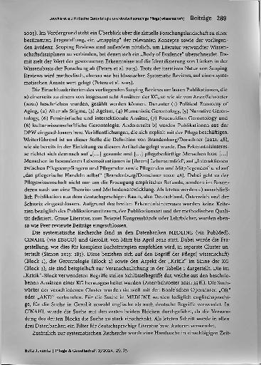 Vorschauseite 4: Kritische Gerontologie und deutschsprachige Pflege(-wissenschaft) - ein Scoping Review
