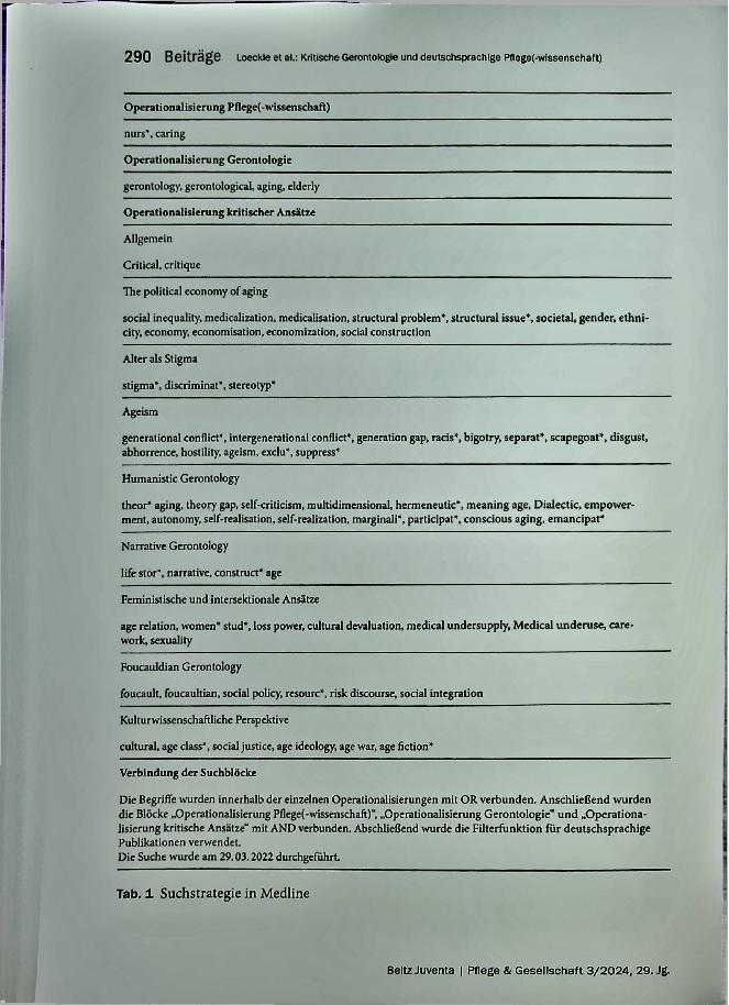 Vorschauseite 5: Kritische Gerontologie und deutschsprachige Pflege(-wissenschaft) - ein Scoping Review