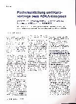 Vorschauseite 1: Posterausstellung und Kurzvorträge beim ADKA-Kongress