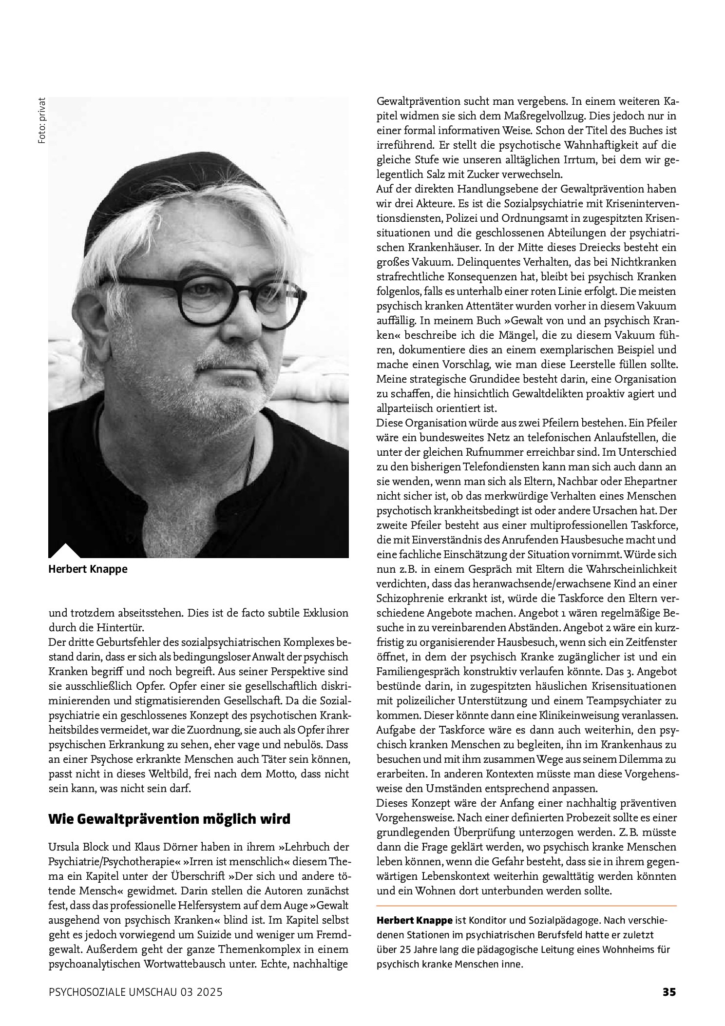 Vorschauseite 2: Gewalt von und an psychisch Kranken