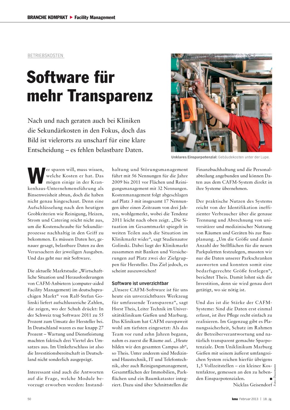 Vorschauseite 1: Software für mehr Transparenz