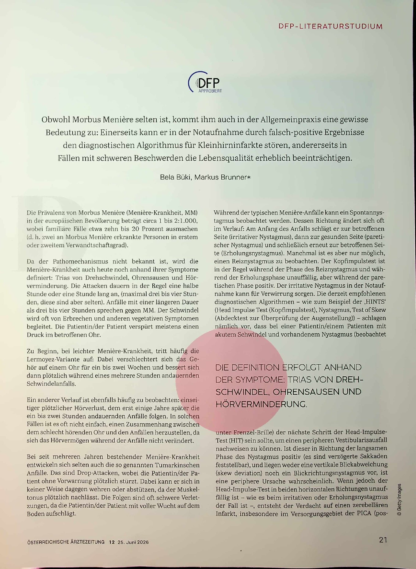 Vorschauseite 2: Morbus Menière