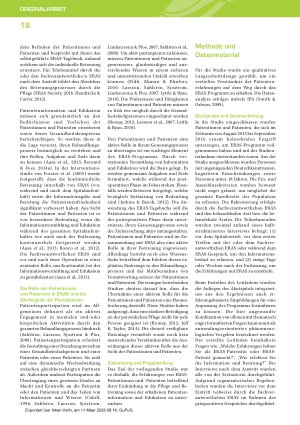 Vorschauseite 3: Enhanced Recovery after Surgery (ERAS): Wie erleben Patientinnen und Patienten den Einbezug in die Pflege? Eine qualitative Perspektive