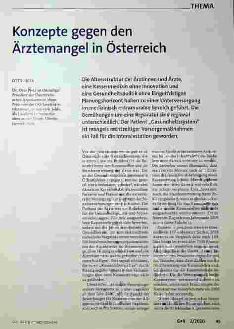 Vorschauseite 1: Konzepte gegen den Ärztemangel in Österreich