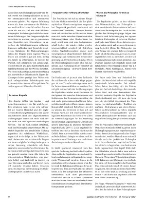 Vorschauseite 2: Perspektiven für Hoffnung Entwicklung und Begründung einer Philosophiegruppe in der Psychiatrie