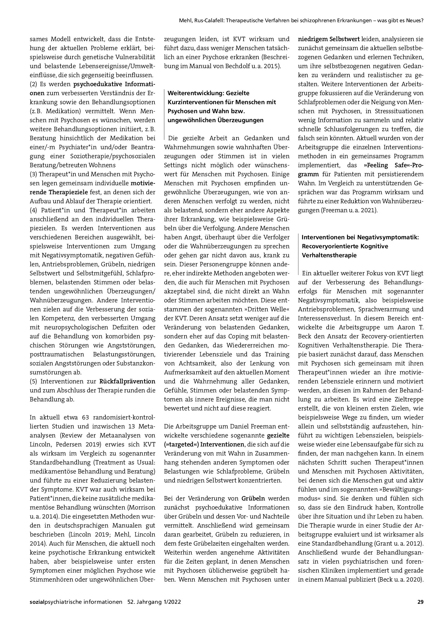 Vorschauseite 2: Therapeutische Verfahren bei schizophrenen Erkrankungen – was gibt es Neues? Avatare, virtuelle Realitäten und Gespräche mit den Stimmen