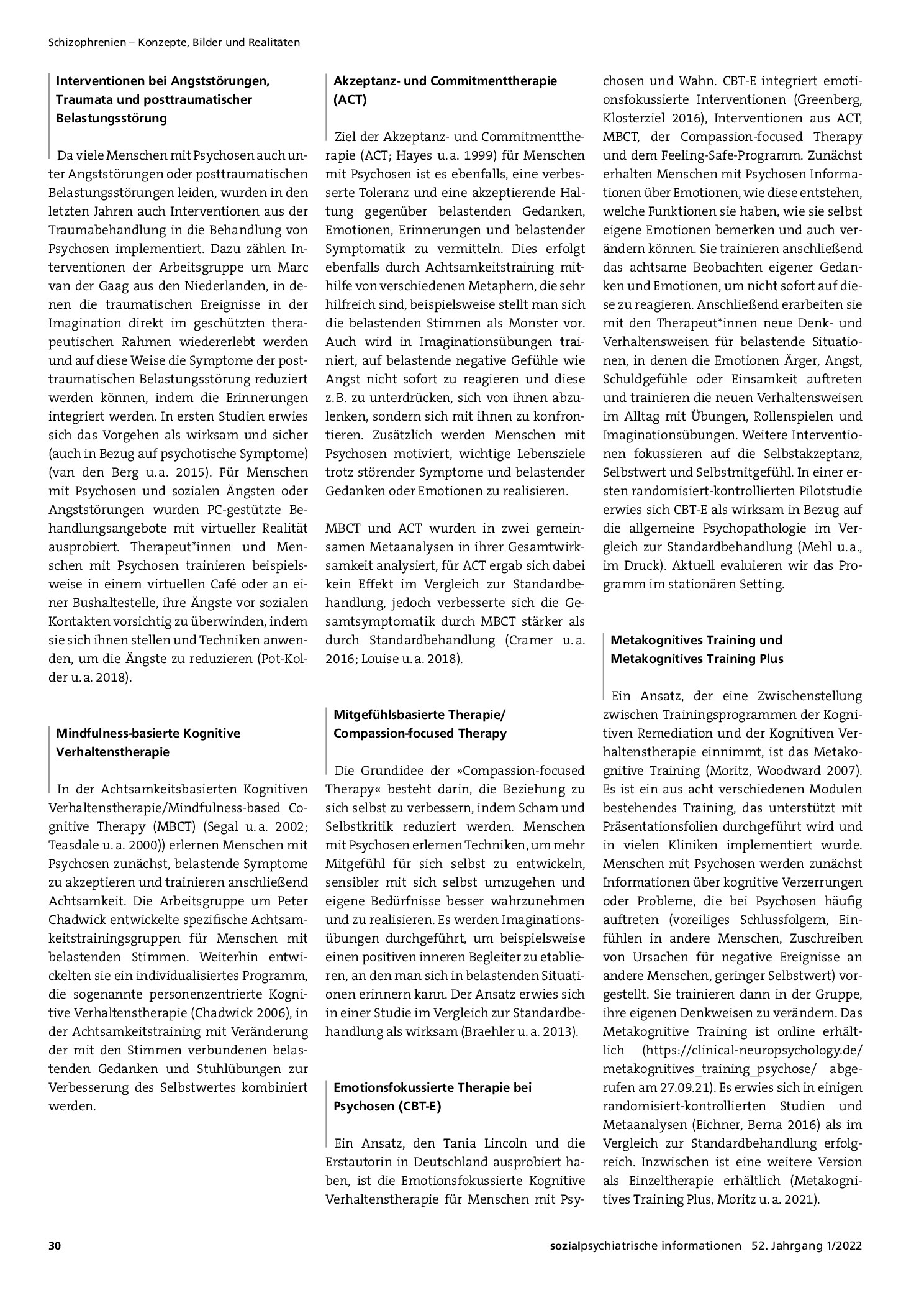 Vorschauseite 3: Therapeutische Verfahren bei schizophrenen Erkrankungen – was gibt es Neues? Avatare, virtuelle Realitäten und Gespräche mit den Stimmen