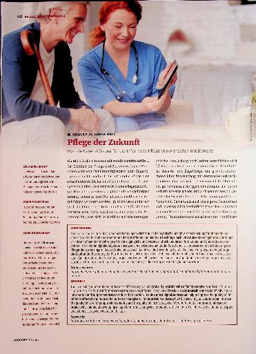 Vorschauseite 1: Pflege der Zukunft Digitale Unterstützung für die informelle Pflege von Menschen mit Demenz