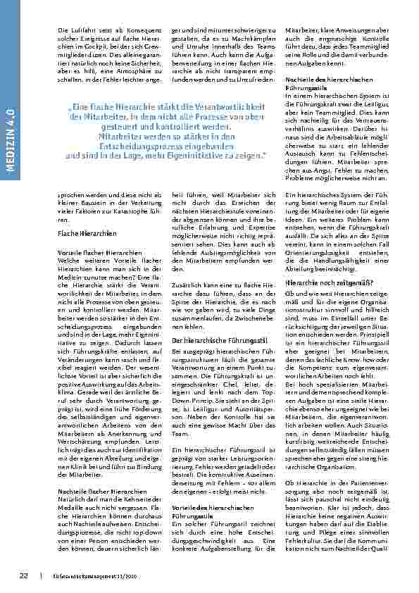 Vorschauseite 3: Hierarchie in der Medizin: Sind hierarchische Strukturen heute noch zeitgemäß und förderlich?