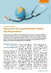 Vorschauseite 1: Warnung vor den gesundheitlichen Risiken des Klimawandels!
