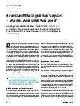 Vorschauseite 1: Kreislauftherapie bei Sepsis – wann, wie und wie viel?