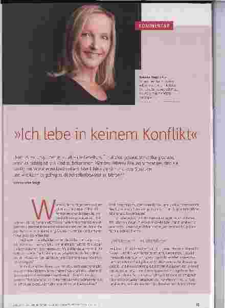 Vorschauseite 1: "Ich lebe in keinem Konflikt"