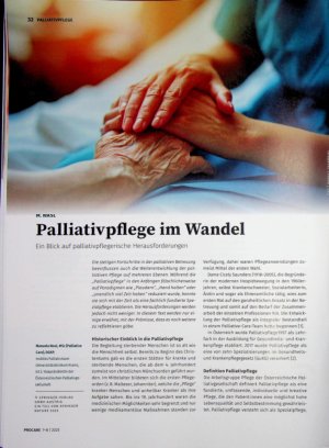 Vorschauseite 1: Palliativpflege im Wandel Ein Blickaufpalliativpflegerische Herausforderungen