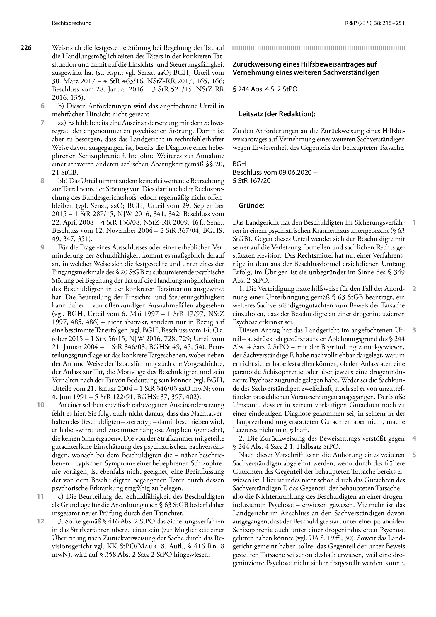 Vorschauseite 4: Unterbringung in einem psychiatrischen Krankenhaus; Anordnungsvoraussetzungen