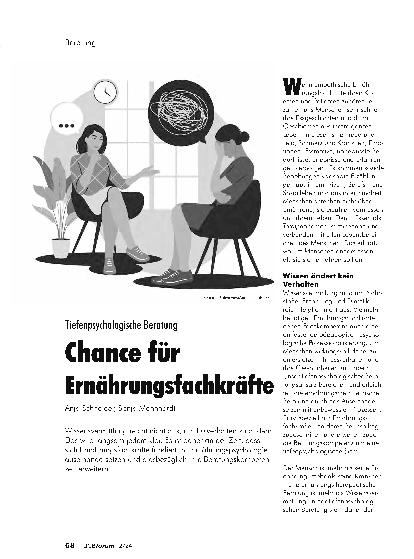 Vorschauseite 1: Tiefenpsychologische Beratung: Chance für Ernährungsfachkräfte