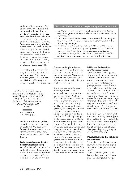 Vorschauseite 3: Tiefenpsychologische Beratung: Chance für Ernährungsfachkräfte