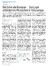 Vorschauseite 1: Die Schande Europas – Zur Lage behinderter Menschen in Osteuropa