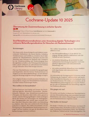 Vorschauseite 1: Cochrane-Update 10 2025