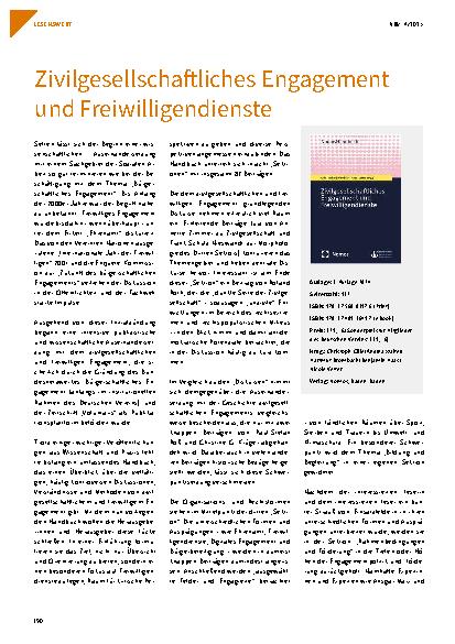 Vorschauseite 1: Zivilgesellschaftliches Engagement und Freiwilligendienste
