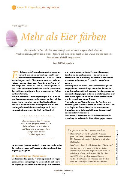 Vorschauseite 1: Mehr als Eier färben