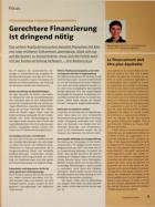 Vorschauseite 1: Gerechtere Finanzierung ist dringend nötig.