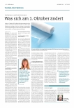 Vorschauseite 1: Was sich am 1. Oktober ändert