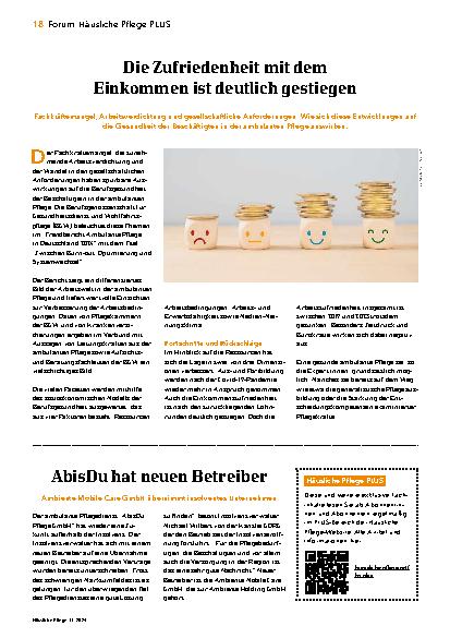 Vorschauseite 1: Die Zufriedenheit mit dem Einkommen ist deutlich gestiegen.