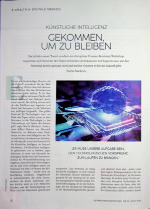 Vorschauseite 1: „KI ist gekommen um zu bleiben. “