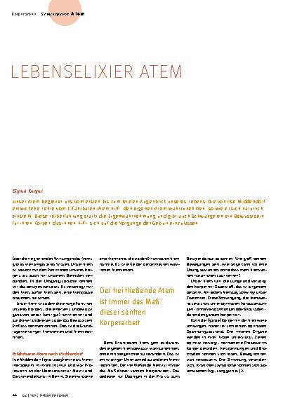 Vorschauseite 1: Lebenselixier Atem