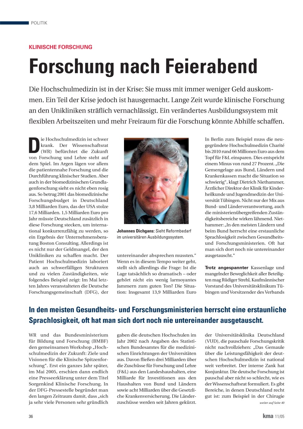 Vorschauseite 1: Forschung nach Feierabend