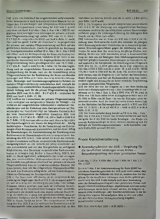 Vorschauseite 3: Vorgerichtliches fakultatives Einwendungsverfahren - entsprechende Anwendung von § 63 SGB X