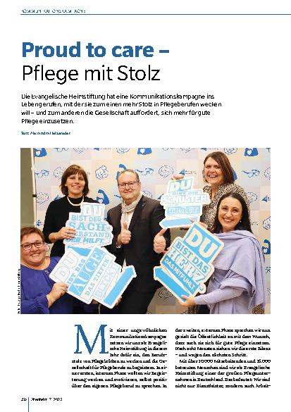 Vorschauseite 1: Proud to care – Pflege mit Stolz