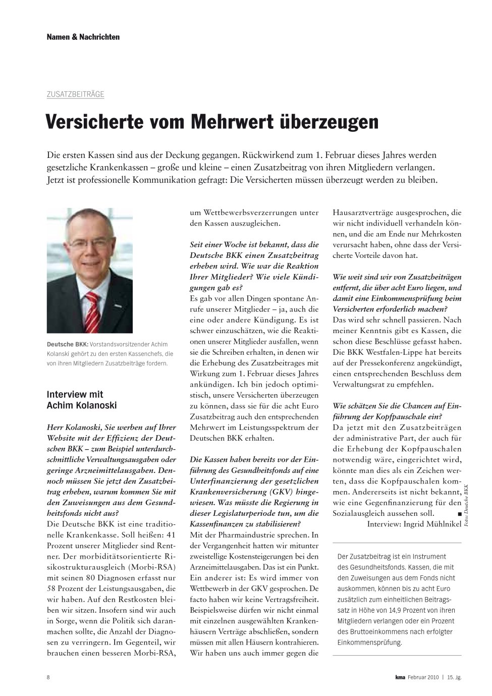 Vorschauseite 1: Versicherte vom Mehrwert überzeugen