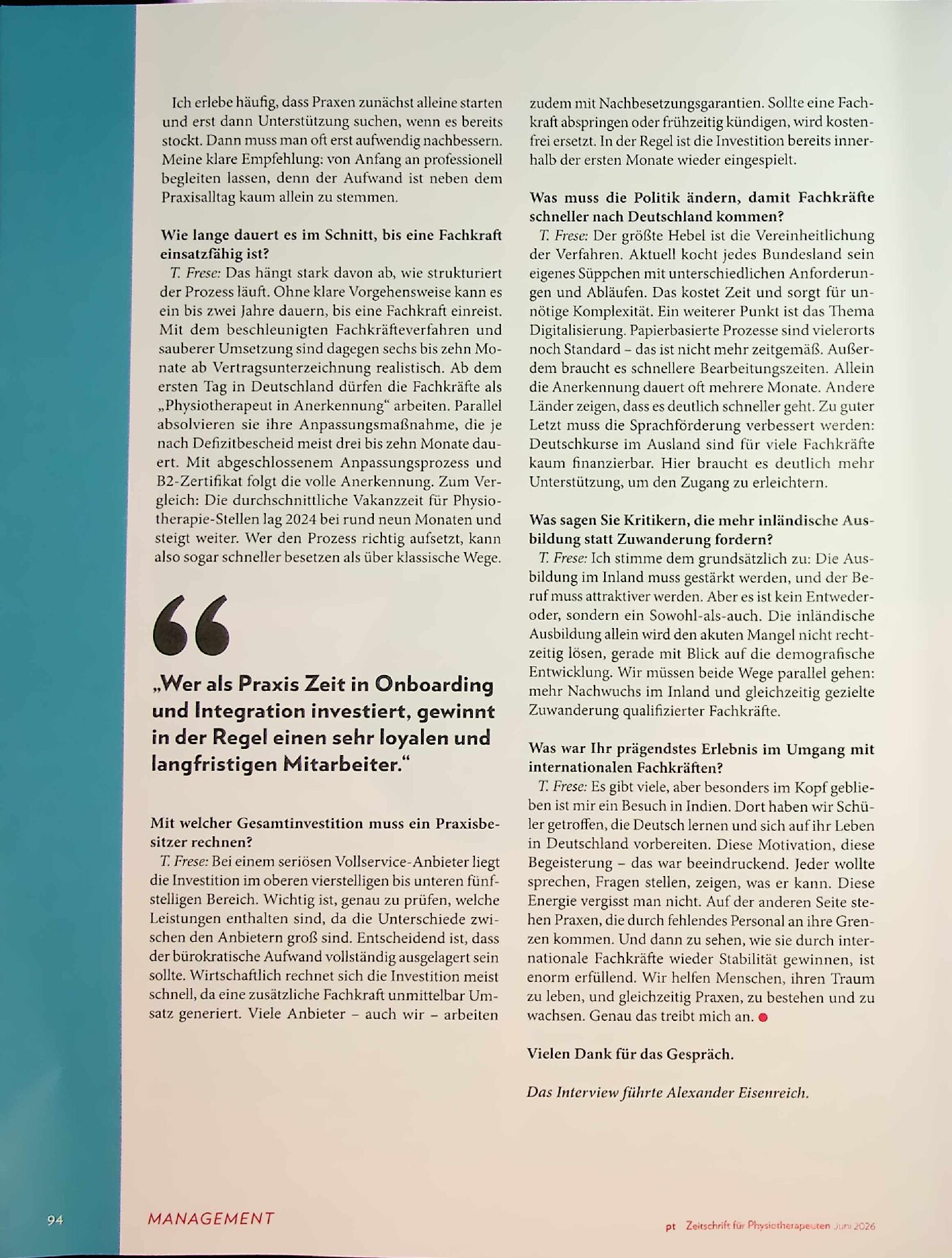 Vorschauseite 3: Therapie ohne Grenzen