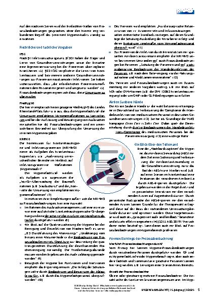 Vorschauseite 3: Fortbildung Hygienemanagement in Gesundheitseinrichtungen