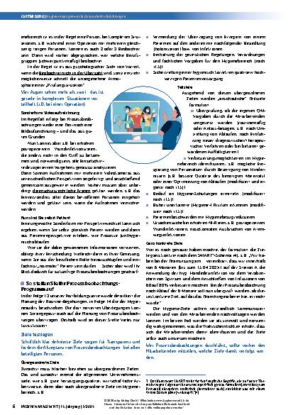 Vorschauseite 4: Fortbildung Hygienemanagement in Gesundheitseinrichtungen