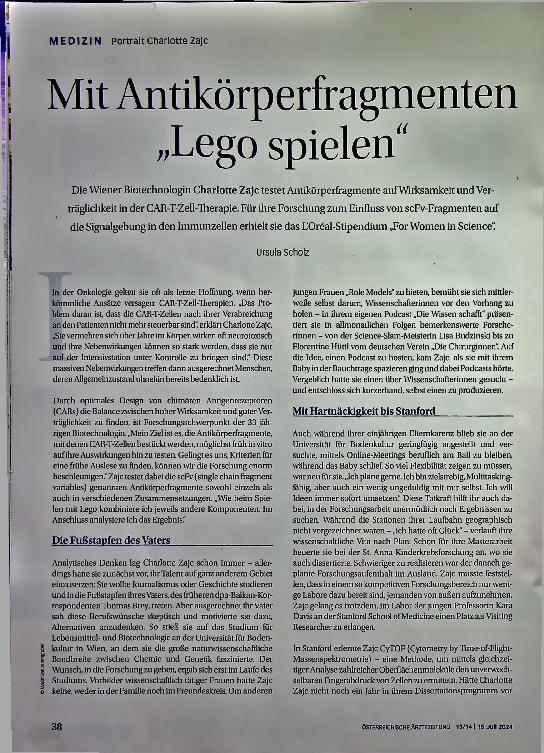 Vorschauseite 1: Mit Antikörperfragmenten „Lego spielen“