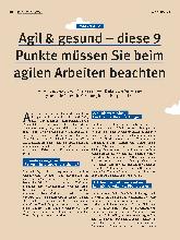 Vorschauseite 1: Agil & gesund - diese 9 Punkte müssen Sie beim agilen Arbeiten beachten