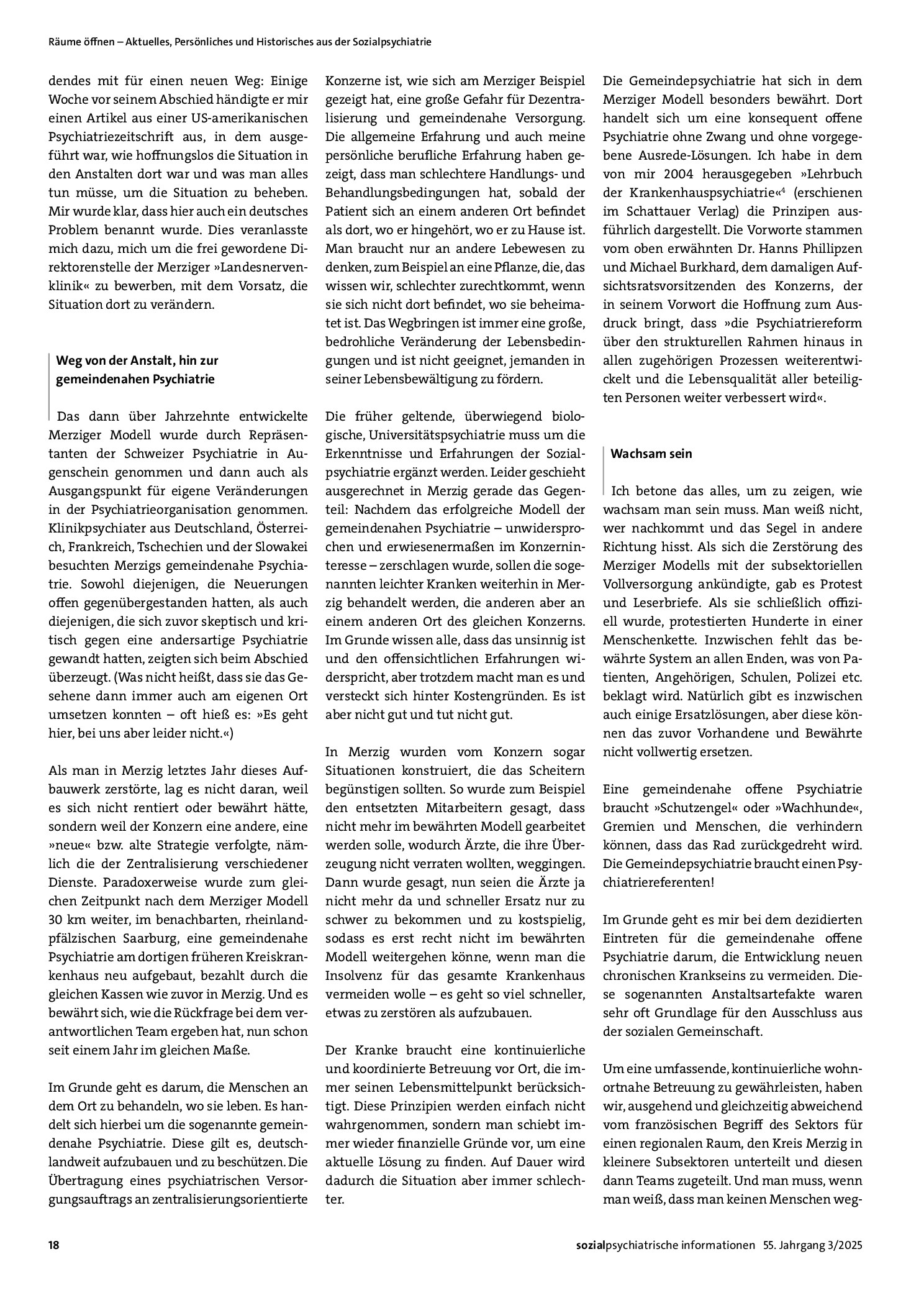 Vorschauseite 4: Subsektorielle Psychiatrie