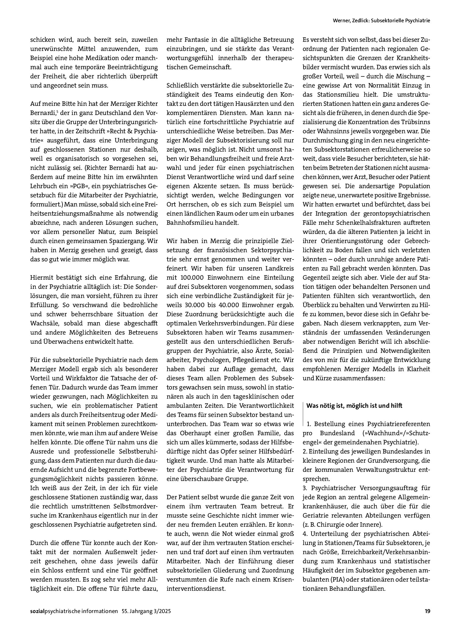 Vorschauseite 5: Subsektorielle Psychiatrie