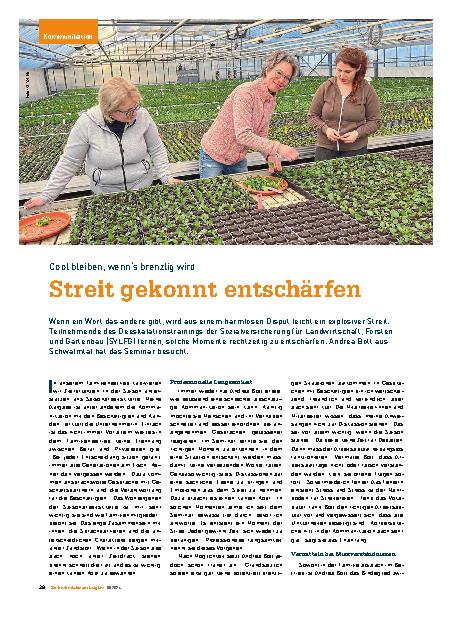 Vorschauseite 1: Cool bleiben, wenn s brenzlig wird. Streit gekonnt entschärfen.