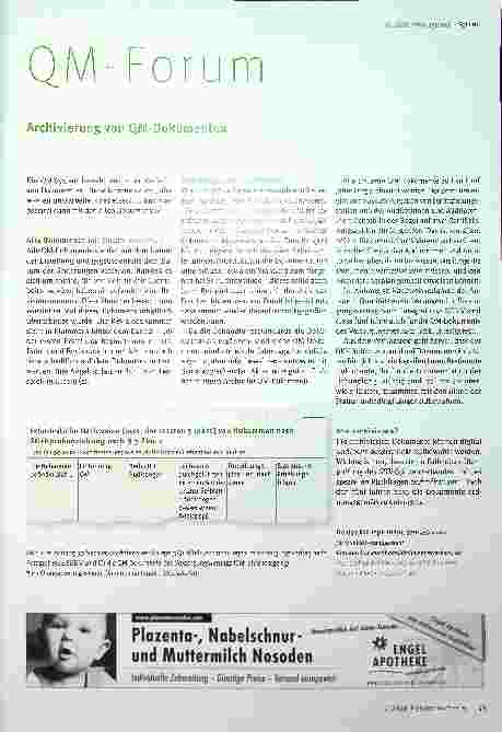 Vorschauseite 1: Archivierung von QM-Dokumenten