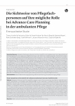 Vorschauseite 1: Die Sichtweise von Pflegefachpersonen auf ihre mögliche Rolle bei Advance Care Planning in der ambulanten Pflege