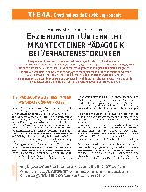 Vorschauseite 1: Erziehung und Unterricht im Kontext einer Pädagogik bei Verhaltensstörungen