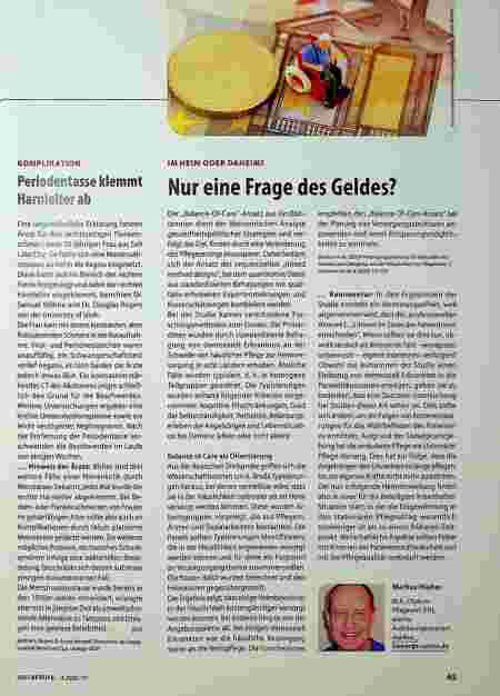 Vorschauseite 1: Nur eine Frage des Geldes?
