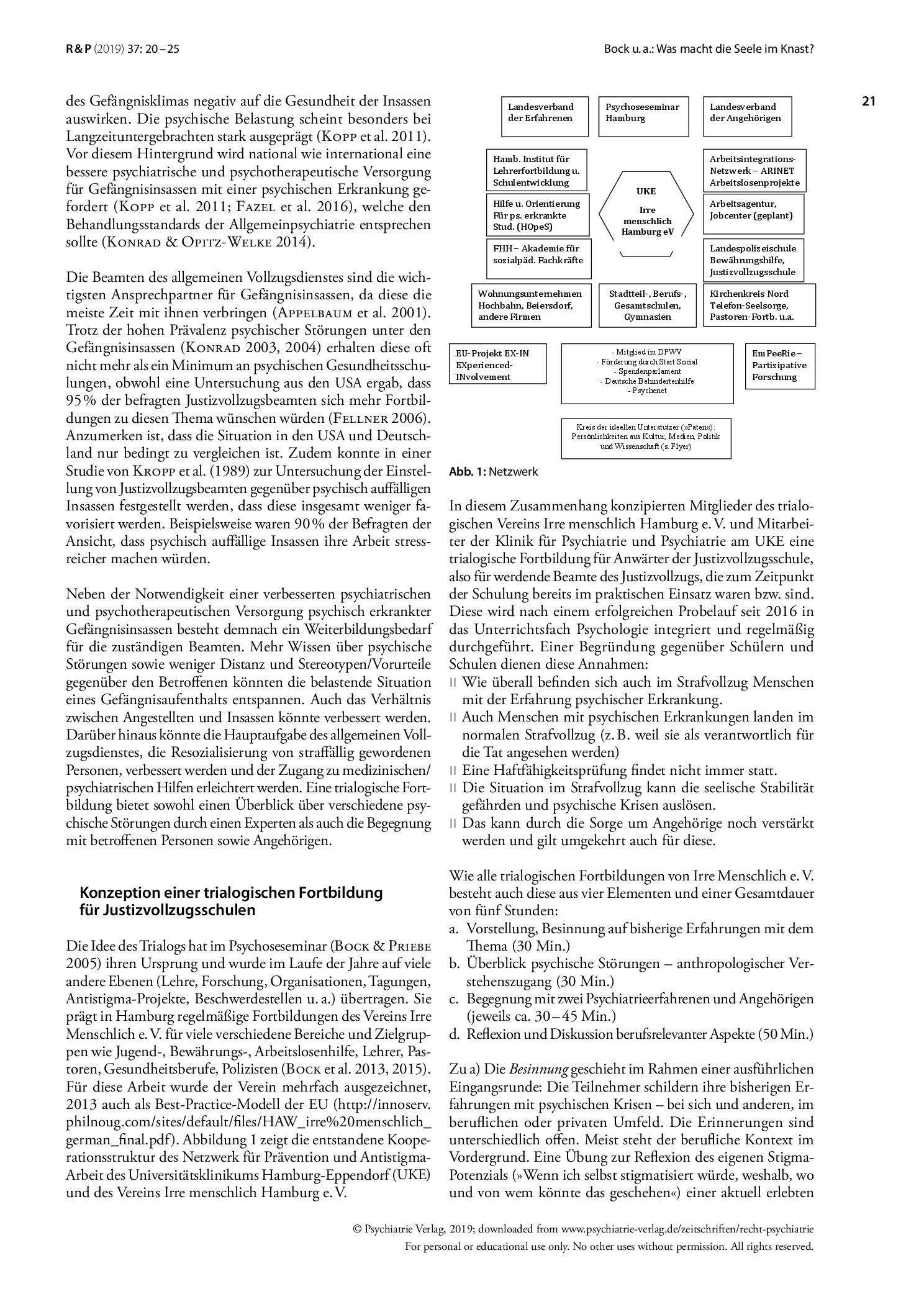 Vorschauseite 2: Was macht die Seele im Knast? Trialogische Fortbildung zum Thema psychischer Gesundheit/Krankheit für werdende Justizvollzugsbeamte